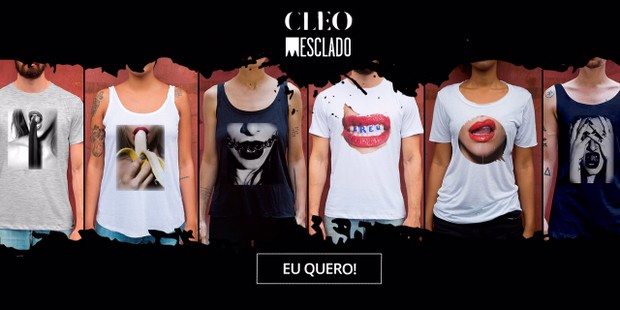 Camisas com fotos da boca de Cleo Pires (Foto: Divulgação)