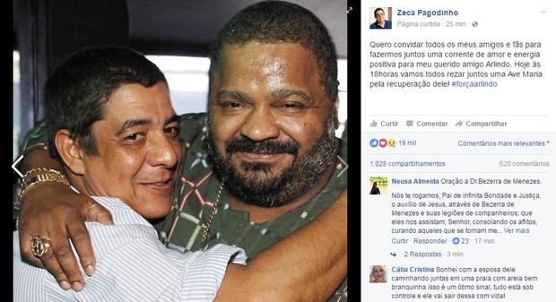 Zeca Pagodinho (Foto: Reprodução / Facebook)