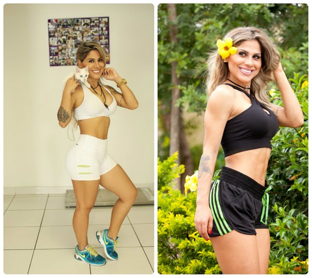 Vanessa Mesquita antes e depois (Foto: Iwi Onodera/EGO/Adriana Barbosa/Divulgação)