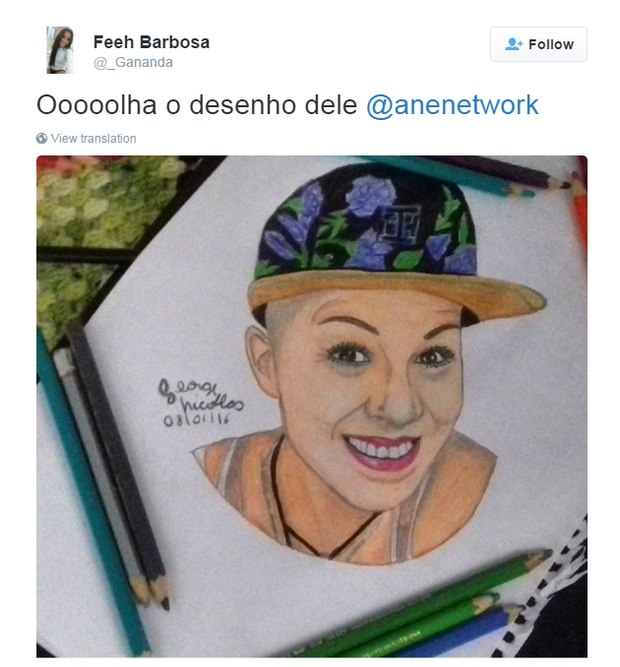 Desenho da mãe de Mc Biel  (Foto: Instagram / Reprodução)