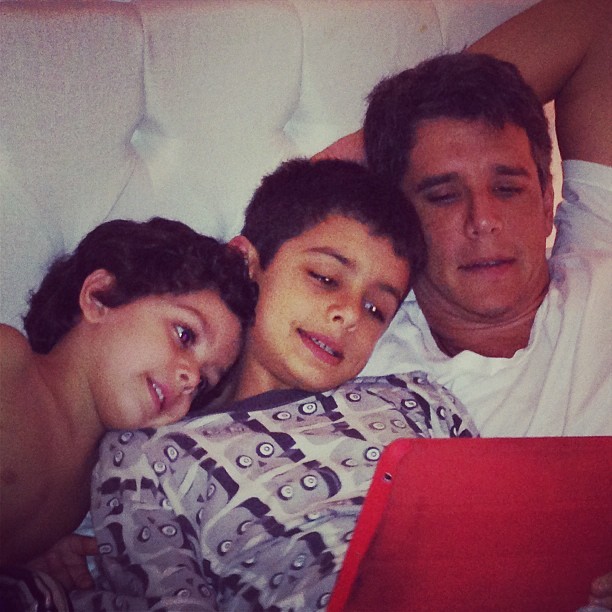 Marcio Garcia e os filhos (Foto: reprodução/Instagram)
