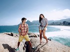 Giulia Costa e Daniel Blanco se inspiram no Rock in Rio para ensaio de moda