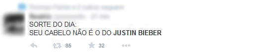 Cabelo de Justin Bieber vira meme nas redes sociais (Foto: Twitter / Reprodução)