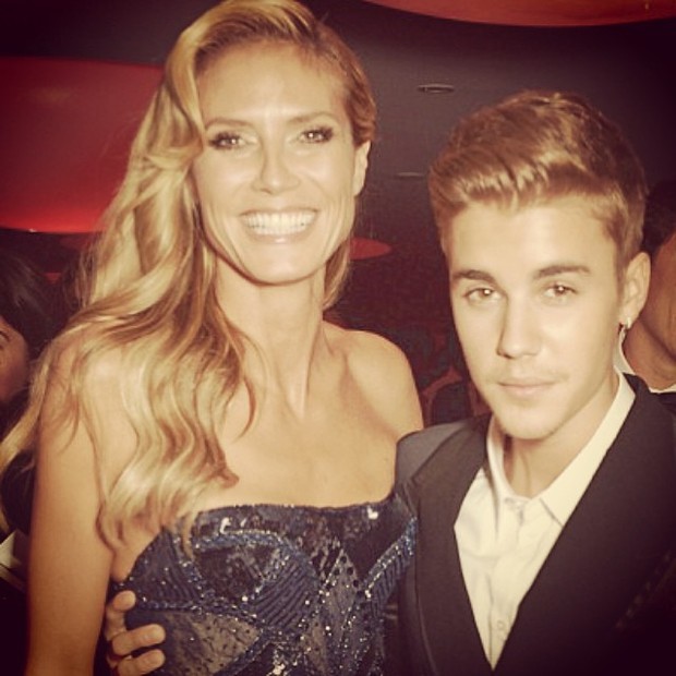 Heidi Klum e Justin Bieber (Foto: Instagram/Reprodução)