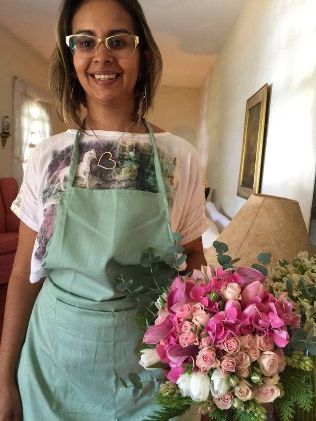 Buquê de Mariana Uhlmann  confeccionado pela designer floral Kellyanne (Foto: Reprodução/Instagram)