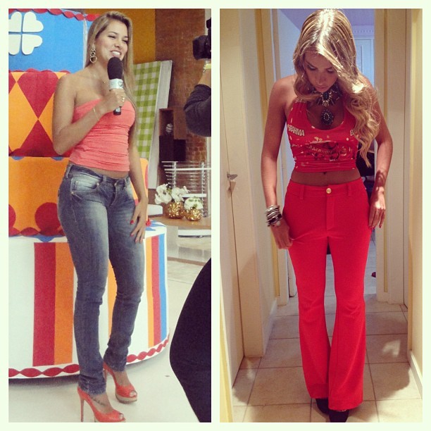 Adriana compara manequim em antes e depois (Foto: Reprodução/Instagram)