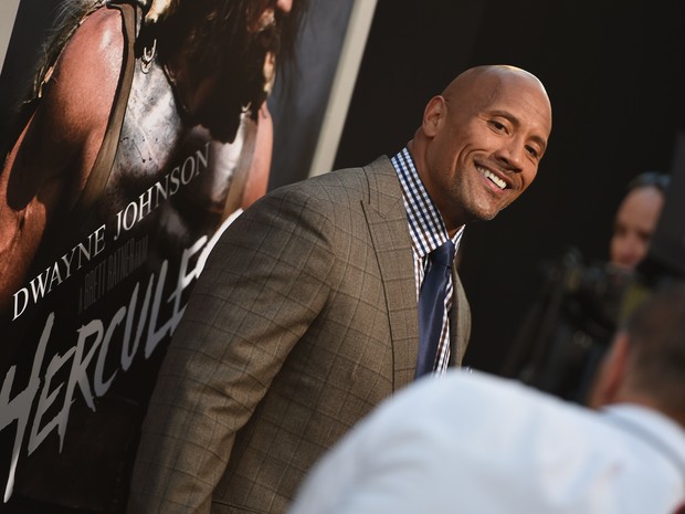 Dwayne Johnson em première em Los Angeles, nos Estados Unidos (Foto: Robyn Beck/ AFP)
