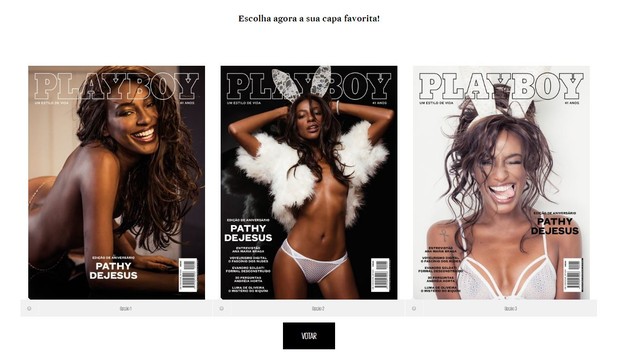 Playboy abre votação para fãs escolherem capa com Pathy Dejesus (Foto: Reprodução / Playboy)