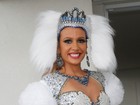 Luisa Mell se fantasia de Poodle para ensaio técnico de Carnaval