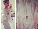 Graciella Carvalho posta foto e mostra corpo coberto de descolorante
