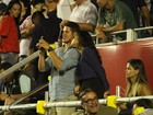 José Loreto e Débora Nascimento curtem jogo de Nadal no Rio Open