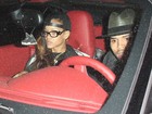 Rihanna e Chris Brown deixam estúdio juntos