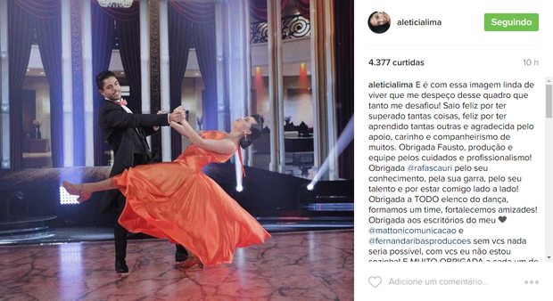 Leticia Lima em post na web (Foto: Reprodução/Instagram)