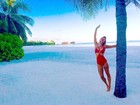 Gabriela Pugliesi curte viagem em resort de luxo nas Maldivas