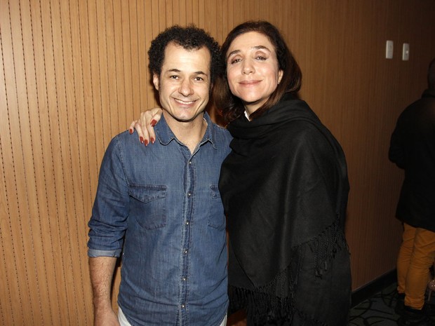 Marisa Orth e o marido em show em São Paulo (Foto: Celso Tavares/ EGO)
