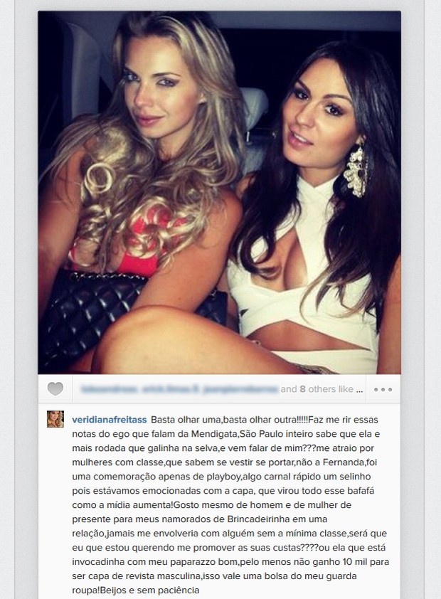 Veridiana Freitas e Fernanda Lacerda (Foto: Instagram / Reprodução)