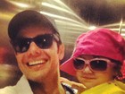 Otaviano Costa posta foto com a filha de óculos de sol
