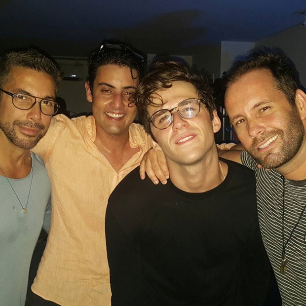 Fernando Torquatto, Bruno de Luca, Gil Coelho e Leo Marçal em festa no Rio (Foto: Instagram/ Reprodução)