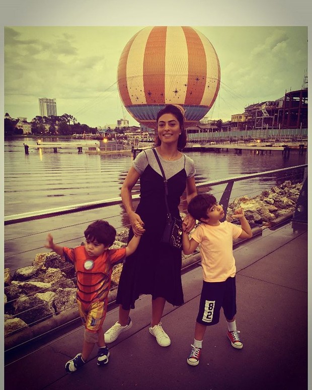 Juliana Paes com os filhos (Foto: Reprodução / Instagram)