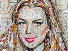 Lindsay Lohan ganha retrato feito totalmente de lixo