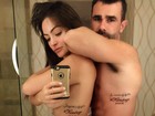 Laura Keller e Jorge Sousa fazem tatuagem de casamento em Vegas