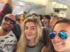 Fernando Medeiros e Aline Gotschalg viajam juntos para a Bahia