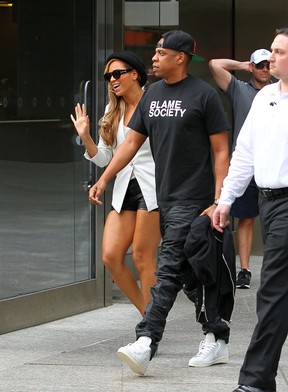 Beyoncé e Jay-Z em Nova York, nos Estados Unidos (Foto: Splash News/ Agência)