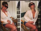 Mariah Carey posta foto de shortinho e camisa decotada
