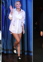 A moda é... Sair sem calça! Tendência faz sucesso com Miley Cyrus e outras