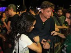 Fábio Assunção e Carol Macedo chegam juntos no Rock in Rio