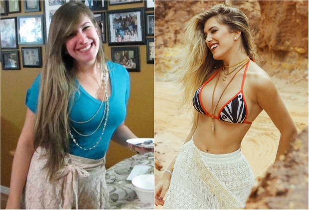 Antes e depois de Lorena Imperato  (Foto: Arquivo Pessoal e Sérgio Mota / Divulgação)