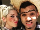 Antônia Fontenelle e Jonathan Costa fazem selfie em festa junina