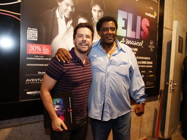 Pedro Mariano e Tony Tornado em sessão especial de musical na Zona Sul do Rio (Foto: Felipe Panfili/ Ag. News)