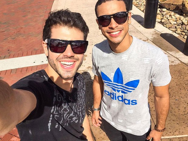 Juliano Laham e Sergio Malheiros em Orlando, nos Estados Unidos (Foto: Instagram/ Reprodução)