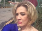 Claudia Raia faz selfie em primeiro dia de gravação de novela