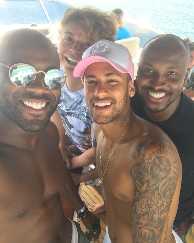 Rafael Zulu, David Brazil, Neymar e Thiaguinho (Foto: Reprodução/Instagram)
