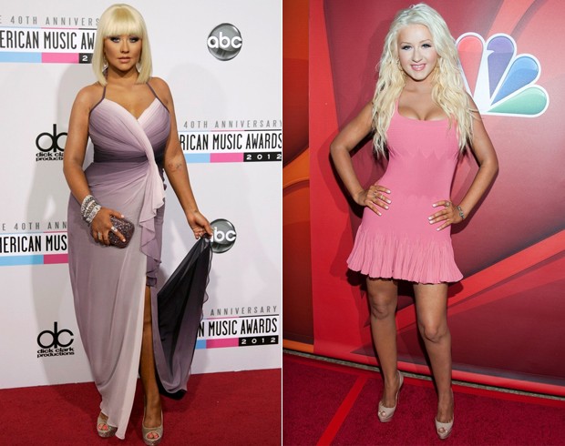 Christina Aguilera - Antes e Depois (Foto: Jonathan Alcorn/ Reuters/ Agência - Agência AFP)