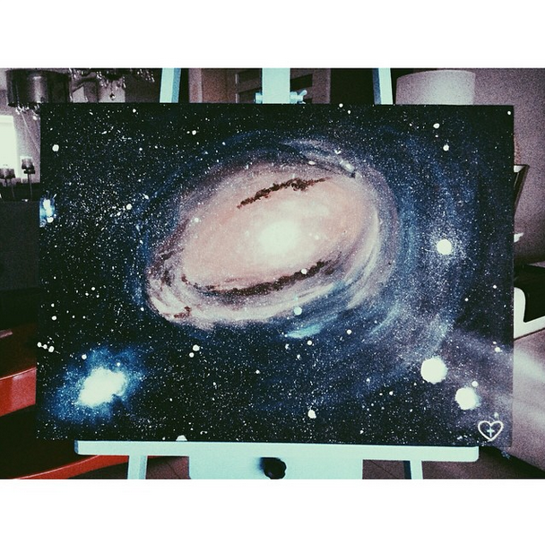 Quadro pintado por Bruna (Foto: Reprodução/Instagram)