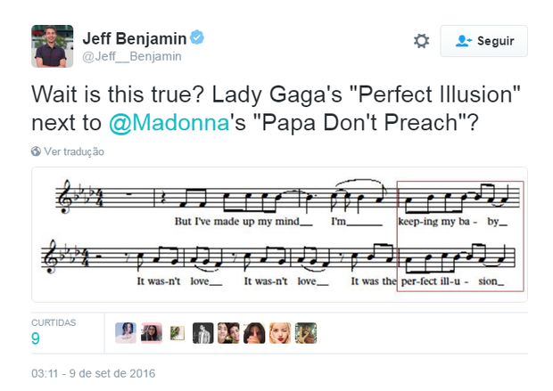 Internautas comentam comparações entre Lady Gaga e Madonna (Foto: Reprodução/Twitter)