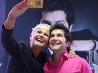 Xuxa encontra Daniel nos bastidores de show no Rio