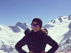 Carol Celico posa estilosa na neve: 'Meu lindo e último dia esquiando'