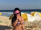 Indo e vindo: Melancia vai a praia no Rio e mostra silhueta mais fina