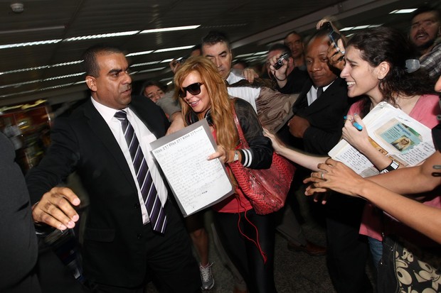 Lindsay Lohan em SP (Foto: Manuela Scarpa e Marcos Ribas /Foto Rio News)