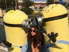 Giovanna Antonelli festeja aniversário em Orlando e brinca com Minions