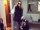 Carol Celico posa com a filha Isabella para foto tirada por Kaká