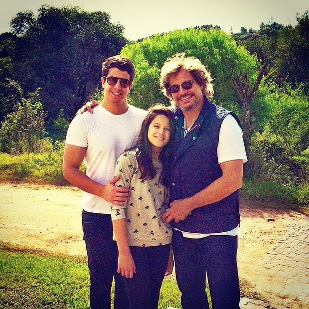 Edson Celulari, Enzo e Sofia (Foto: Reprodução/Instagram)