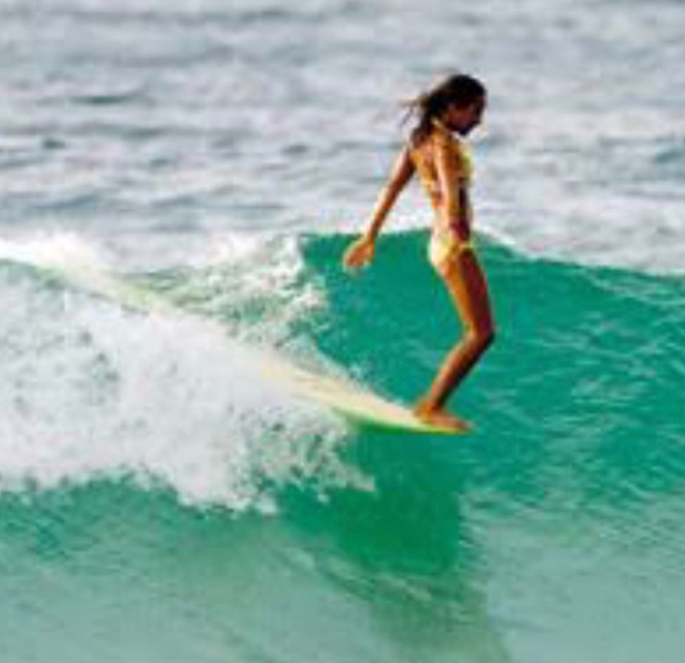 Caroline Bittencourt mostra imagem com meta que quer alcançar no surfe (Foto: Reprodução/Instagram)