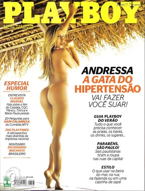 Andressa Ribeiro na capa da &#39;Playboy&#39; (Foto: Reprodução/Divulgação)