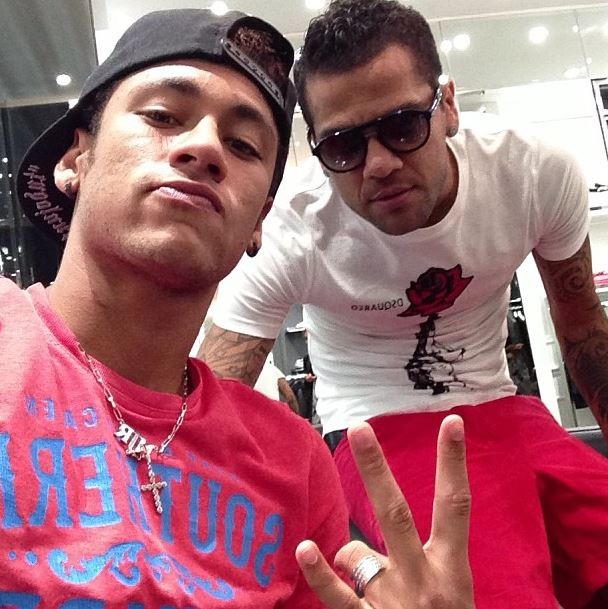 Daniel Alves e Neymar (Foto: Instagram/Reprodução)
