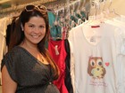 Grávida, Samara Felippo renova o guarda-roupa em shopping no Rio